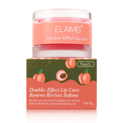 (Peach) Masque à Lèvres Double Effet Gommage pour les Lèvres 9g