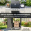 Outsunny Barbacoa de Ga Negro 109 x 50 x 109 cm 4