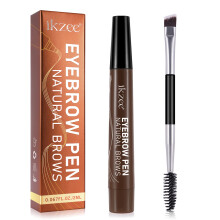 (#2 Dark Brown) Wenkbrauwpotlood met 4 tanden, duurzaam, niet-vervagend, waterdicht wenkbrauwpotlood