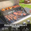 Outsunny Barbacoa de Ga Negro 129 x 55 x 117 cm 4