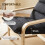 Homcom Sillón de Salón Negro 67 x 83 x 105 cm 4