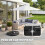 Outsunny Base para Sombrilla Negro 100 x 100 x 8 cm 2