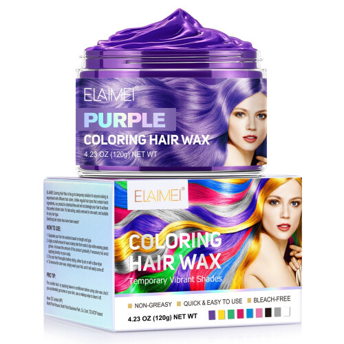 (Purple) Fango Per Capelli Colorato Fango Per Capelli Multicolor