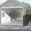 Outsunny Carpa para Garaje Gris 600 x 295 x 278 cm 2