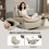 Homcom Sillón Relax Reclinable Beige 97 x 94 x 98 cm 4
