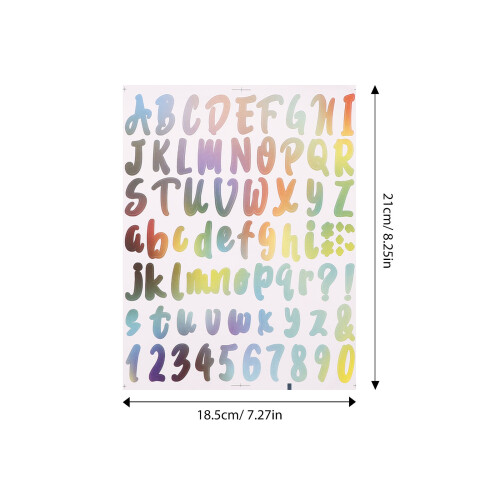20Feuilles Lettres Adhésives Vinyle Multicolores Étanches Pour Déco 1