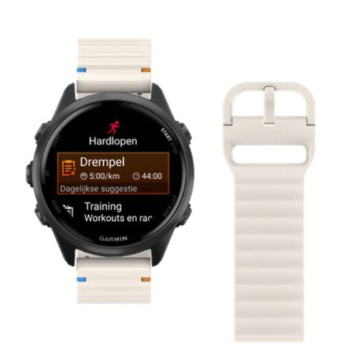 Bracciale - JUSTIN - Garmin Forerunner 55/165 - Silicone - Larghezza 20 mm - Nero