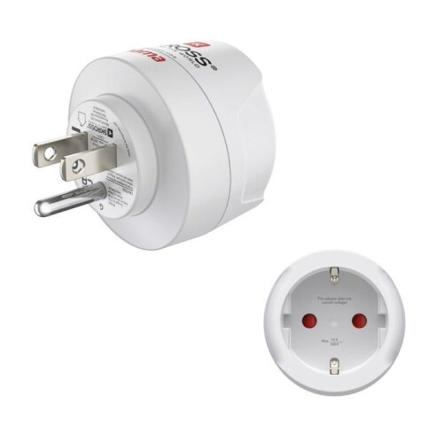 Reiseadapter Typ B, 3 Pole, für USA, Kanada, Karibik, Ostasien