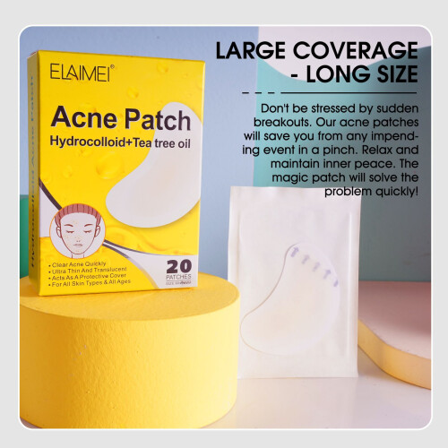 Patch per l'acne a forma di mezzaluna, 20 pezzi/scatola