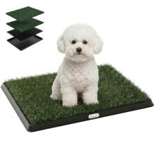 Hondentoilet 63 x 50,5 cm, hondentoilet met 2 wasbare kunstgrasmatten, puppytoilet