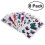 24Sheets Assorted Color Temporary Tattoos Flower Stickers Waterproof 2