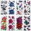 24Sheets Assorted Color Temporary Tattoos Flower Stickers Waterproof 3