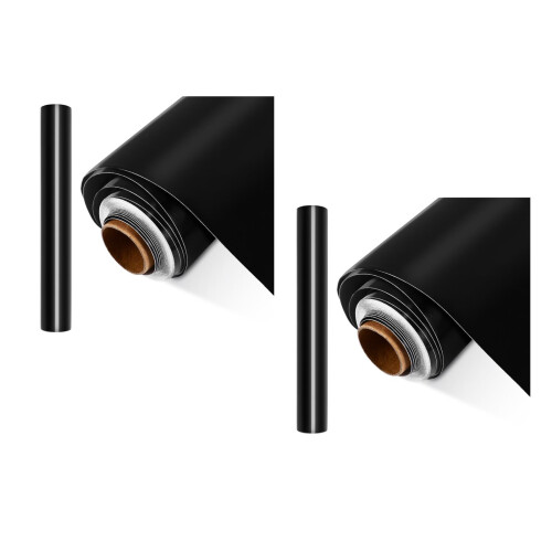 2Rouleaux Vinyle Permanent Noir Pour Déco Résistant 1