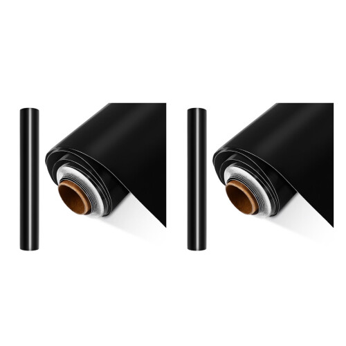 2Rouleaux Vinyle Permanent Noir Pour Déco Résistant 2