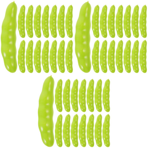 120Pcs Lightweight Plastic Fake Green Beans Creative Vegetable Models 1