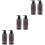 6Pcs Black Plastic Pump Lotion Containers Refillable Shampoo Bottles 4