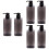 6Pcs Black Plastic Pump Lotion Containers Refillable Shampoo Bottles 5