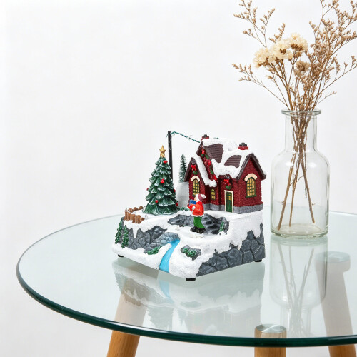 1Boîte À Vintage Noël Figurine Résine Décor De Table 2