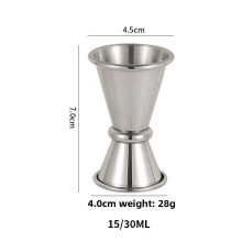 (50mL)Stainless Steel Measuring Cup Ounce Cup Bar Bartender Graduated Measuring Cup Cocktail Mixing Tool