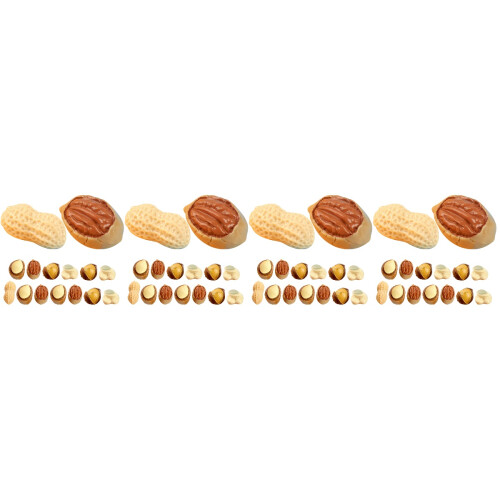 60Pièces Mini Noix Résine Décor Assorti Pour Maison De 2