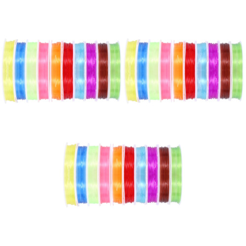 30Rouleaux Fil Élastique Pour Perles Durable Sécurisé 2