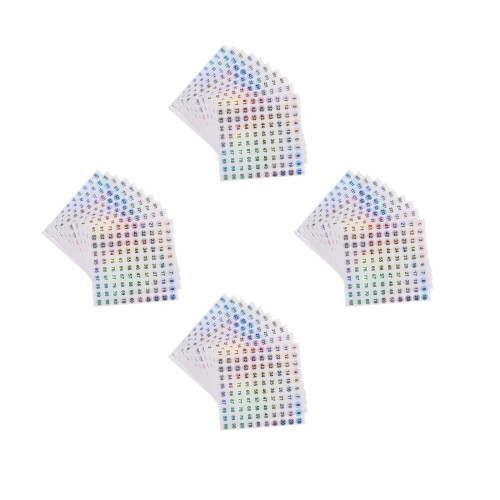 80Feuilles Autocollants Numéros Ronds Multi-Reflets Pour Baby 2