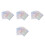 80Feuilles Autocollants Numéros Ronds Multi-Reflets Pour Baby 5