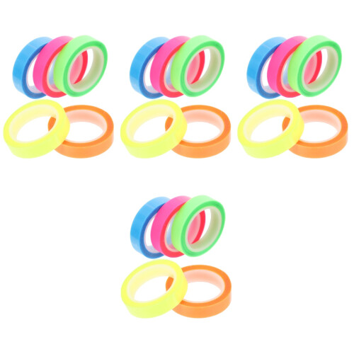 20Rouleaux De Marque-Pages Autocollants Pet Multicolores Pour 1