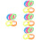 20Rouleaux De Marque-Pages Autocollants Pet Multicolores Pour 5
