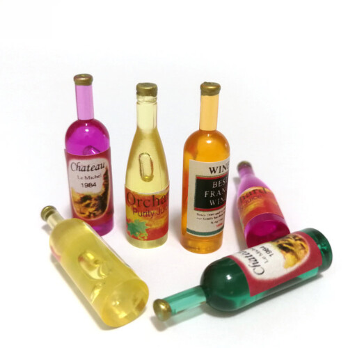 60Pièces Mini Bouteilles En Plastique Colorées Décor Maison Miniature 2