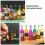 60Pièces Mini Bouteilles En Plastique Colorées Décor Maison Miniature 5