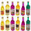 60Pièces Mini Bouteilles En Plastique Colorées Décor Maison Miniature 10