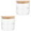 2Ensembles Boîtes En Verre Couvercles Pour Café Snacks 2