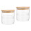 2Ensembles Boîtes En Verre Couvercles Pour Café Snacks 3