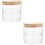 2Ensembles Boîtes En Verre Couvercles Pour Café Snacks 5
