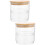 2Ensembles Boîtes En Verre Couvercles Pour Café Snacks 6