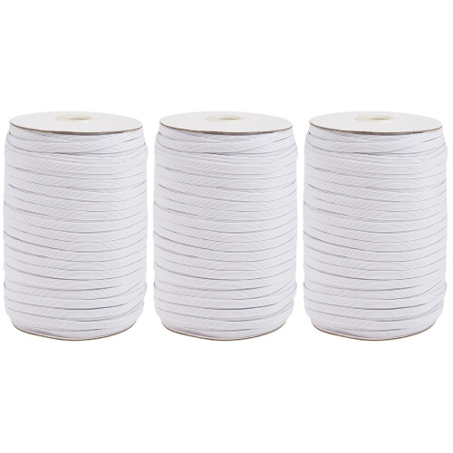 3Rouleaux Ceinture Élastique Blanche Pour Couture Accessoires DIY 2