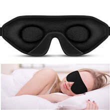 Blackout Sleep Mask for Women Men, Sleeping Mask for Light Blocking Eye mask for Sleeping Soft & Comfortable Lycra Fabric 3D