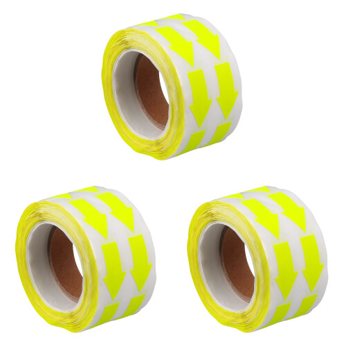 3Rouleaux Étiquettes Jaunes Autoadhésives Décorative 1