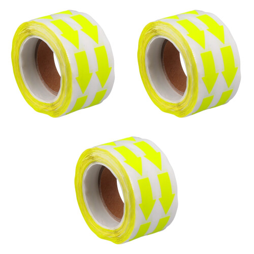3Rouleaux Étiquettes Jaunes Autoadhésives Décorative 2