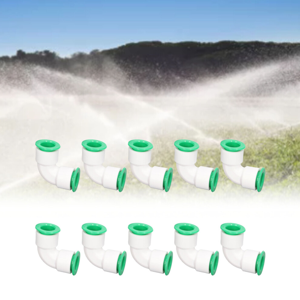 10 Pk 20mm PPR Hose Elbow Push Fit