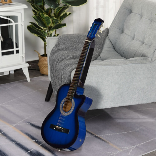 38-inch full-size blue classical acoustic guitar 1