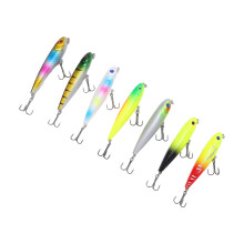 Conjunto de 7 señuelos Minnow - 8 cm, 3.0 oz, Colores surtidos