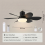 52cm Socket Ceiling Fans with Lights and Remote E27/B22 Socket for Bedroom 2