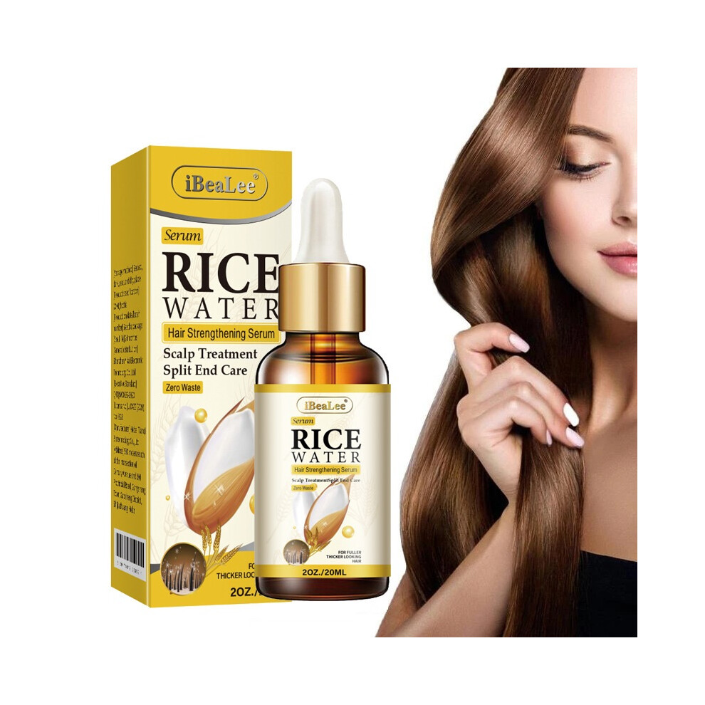 Stoyotu Rice Water Hair Serum Hair Nutrient Solution Root Nourishing Hair Growth Essence Anti-Hair Loss Serum 20Ml