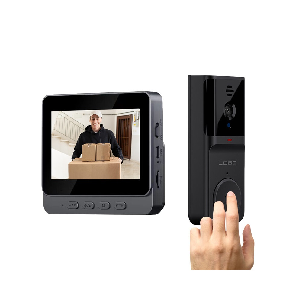 2.4G Wi-Fi Smart Video Doorbell With 4.3Inch Ips Display Dual Communication Doorbell Infrared Night Vision For Family Apartment 4017648541280