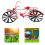 Red Vintage Bicycle Wind Spinner Iron Stake 15