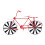 Iron Bicycle Wind Spinner Red Garden Decor 10