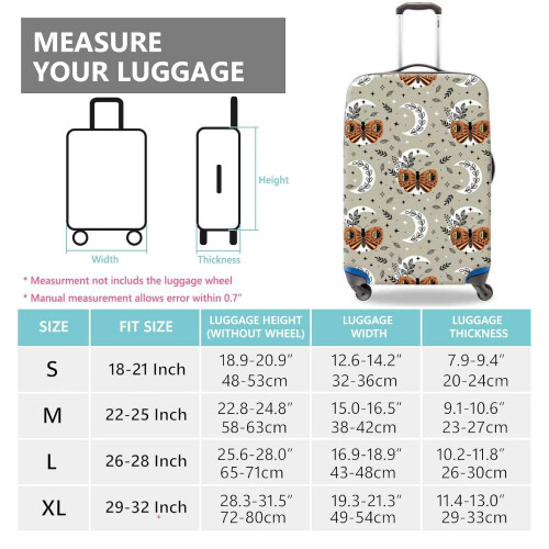 Suitcase Cover Protective Skin Elasticated Cover butterfly 22x25 inch Medium 2