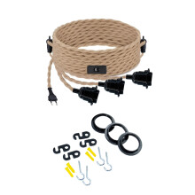 Corde torsadée lampes suspendues cordon E27 Extension câble de
